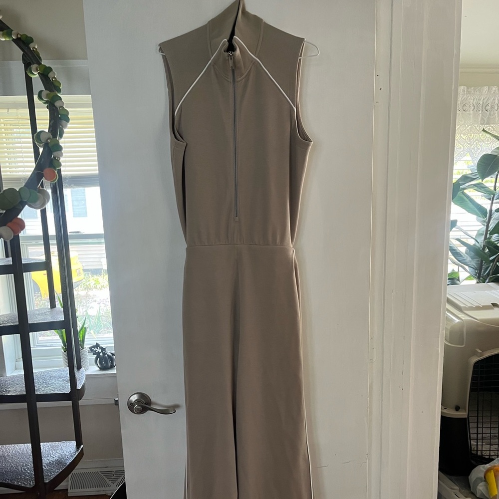 SPANX Taupe Sleeveless Jumpsuit